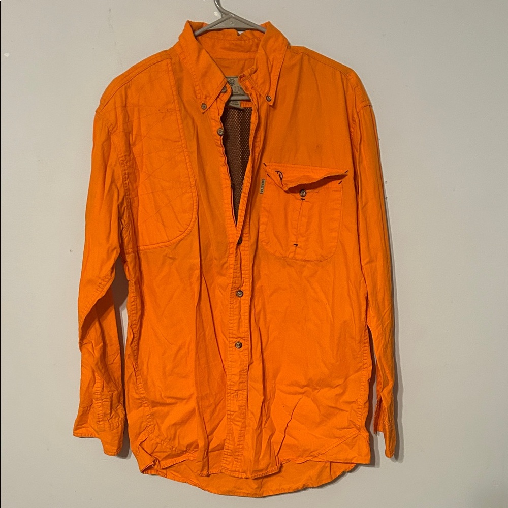 Men's Vibrant Orange Shirt Jacket